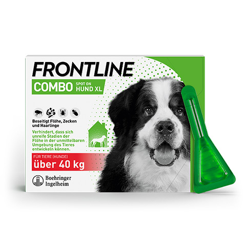 Die Produktabbildung von Frontline Combo für Hunde von 40 bis 60kg.